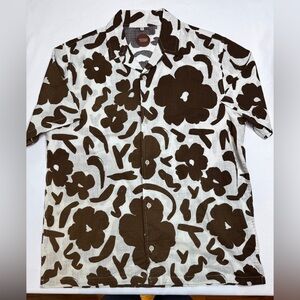 Common People Floral Camp Button Down Size Large